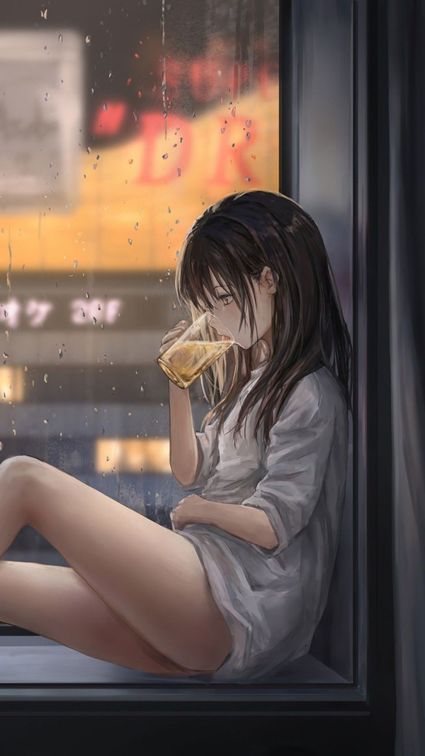 hình anime nữ buồn khóc