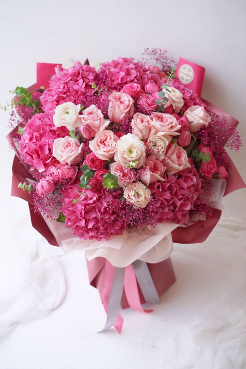 Hoa mừng sinh nhật đẹp nhất  Bó hoa hồng mix 2 màu cam và hồng tươi