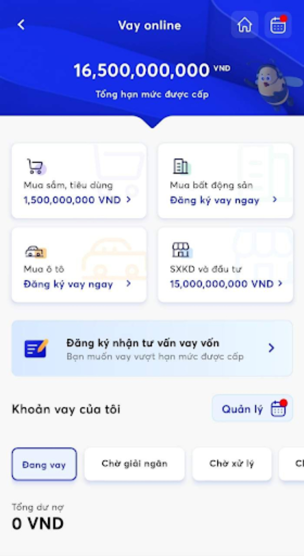 hướng dẫn vay tiền trên app mb bank