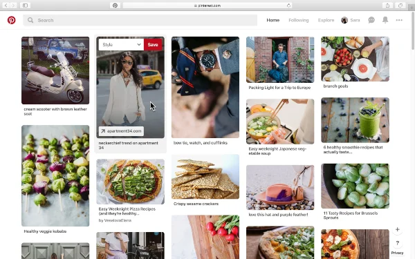 home feed Pinterest