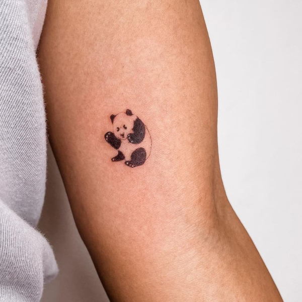 tattoo mini cute panda