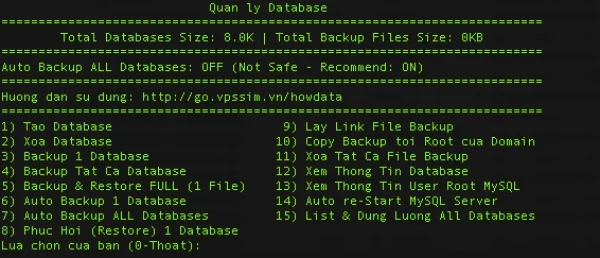 quan ly database