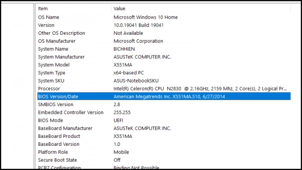 bios versiondate