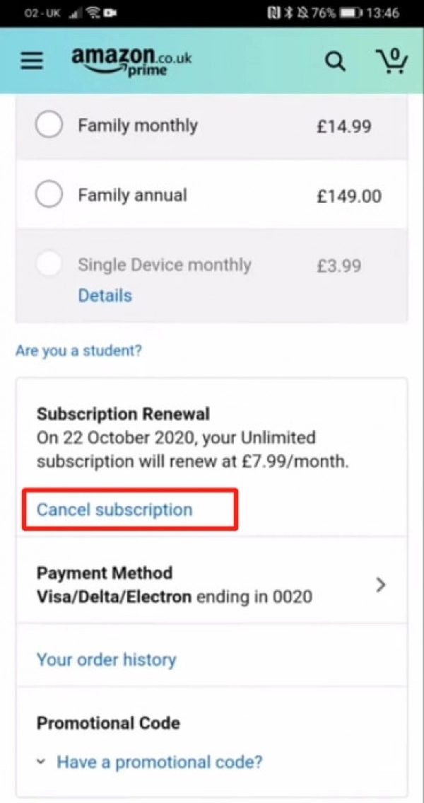 Cancel Subscription