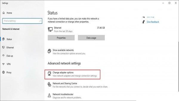 Change adapter options