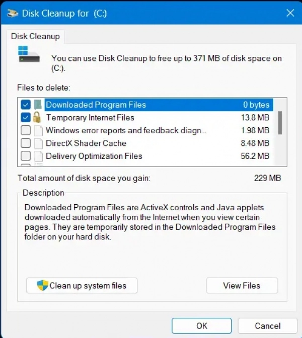 disk cleanup