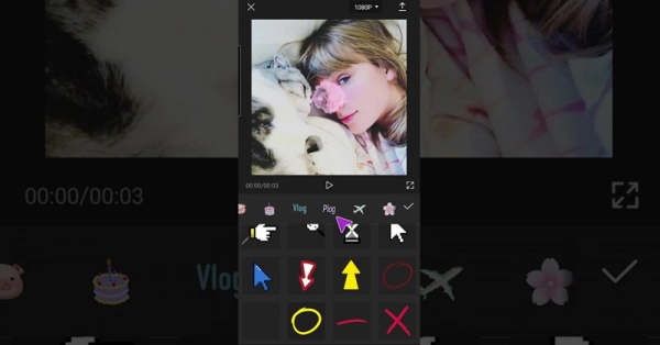 Insert stickers into videos on CapCut