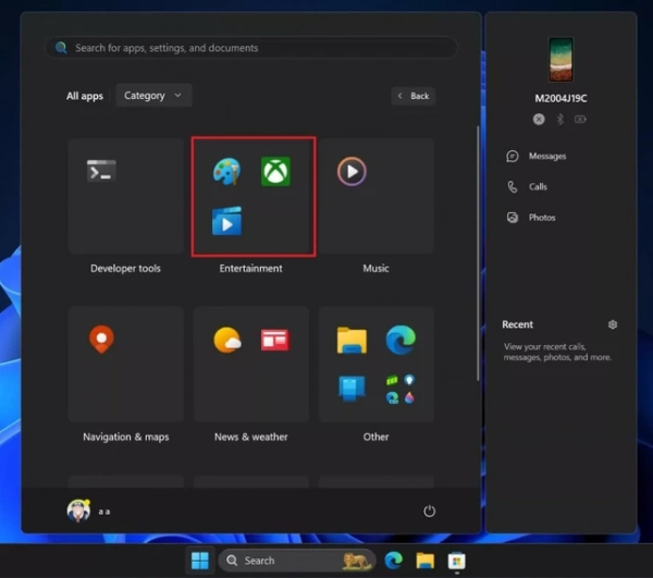 Microsoft Testing iOS-Like Start Menu Layout on Windows 11