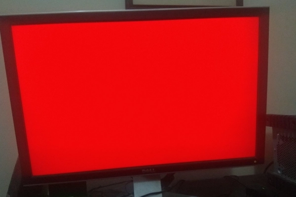 red screen