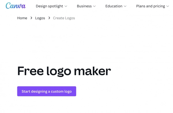 Start designing a Custom logo