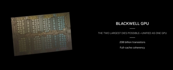 The Blackwell B200 has a total of 208 transistors