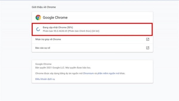 Update chrome software