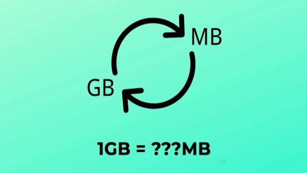 1GB of 4G is equal to how many MB, and how is it converted?