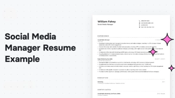 Social Media Marketing Resume Example (2025 Guide + Templates)